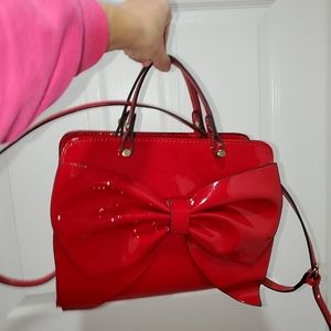 NWOT Women's Bright Red Patent Leather Shoulder Bag
